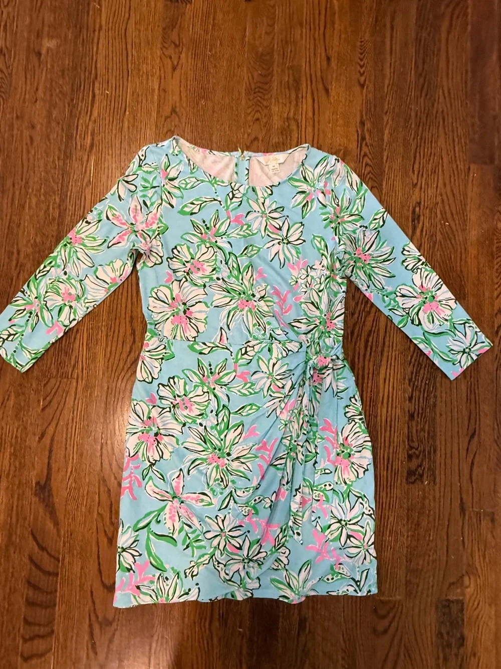 Lilly Pulitzer Blaise 3/4 Sleeve Romper Multi Sun of a Bun - Picture 4 of 4